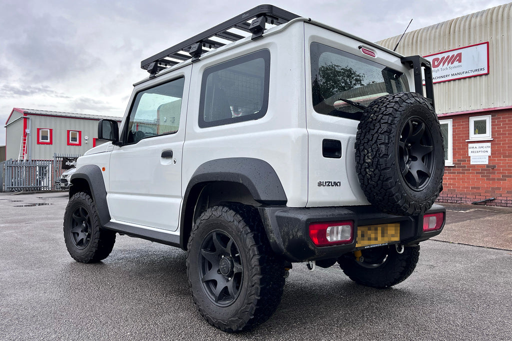 Suzuki Jimny with HIGH PEAK J-02 Wheels & Front Runner Roof Rack