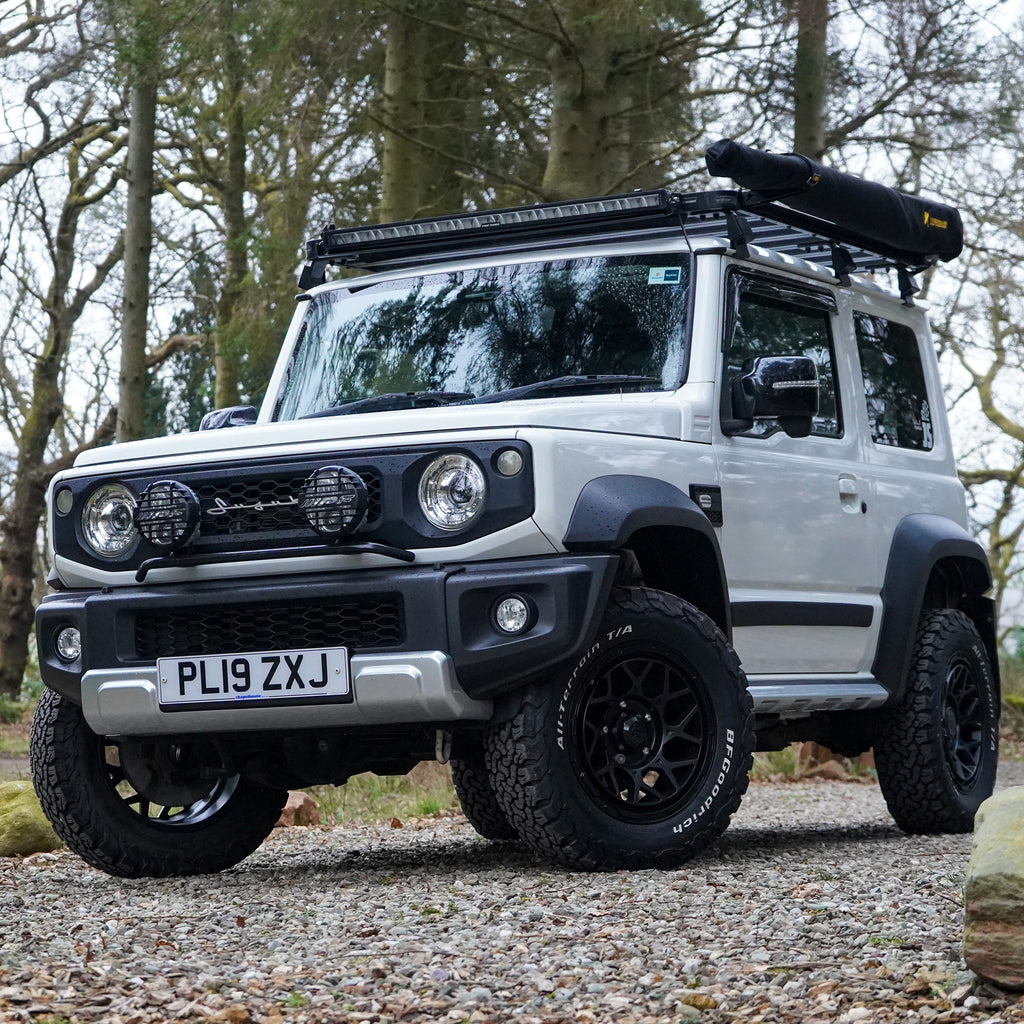 Concave spoke style 16 inch Magpie M-01 Wheels fitted with BF GOODRICH K02 215/70R16 tyres on a Suzuki Jimny (2018+) 16×6.0J-5 Street Track Life